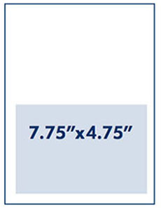 Half Page Ad Measurement 7.75 inches by 4.75 inches