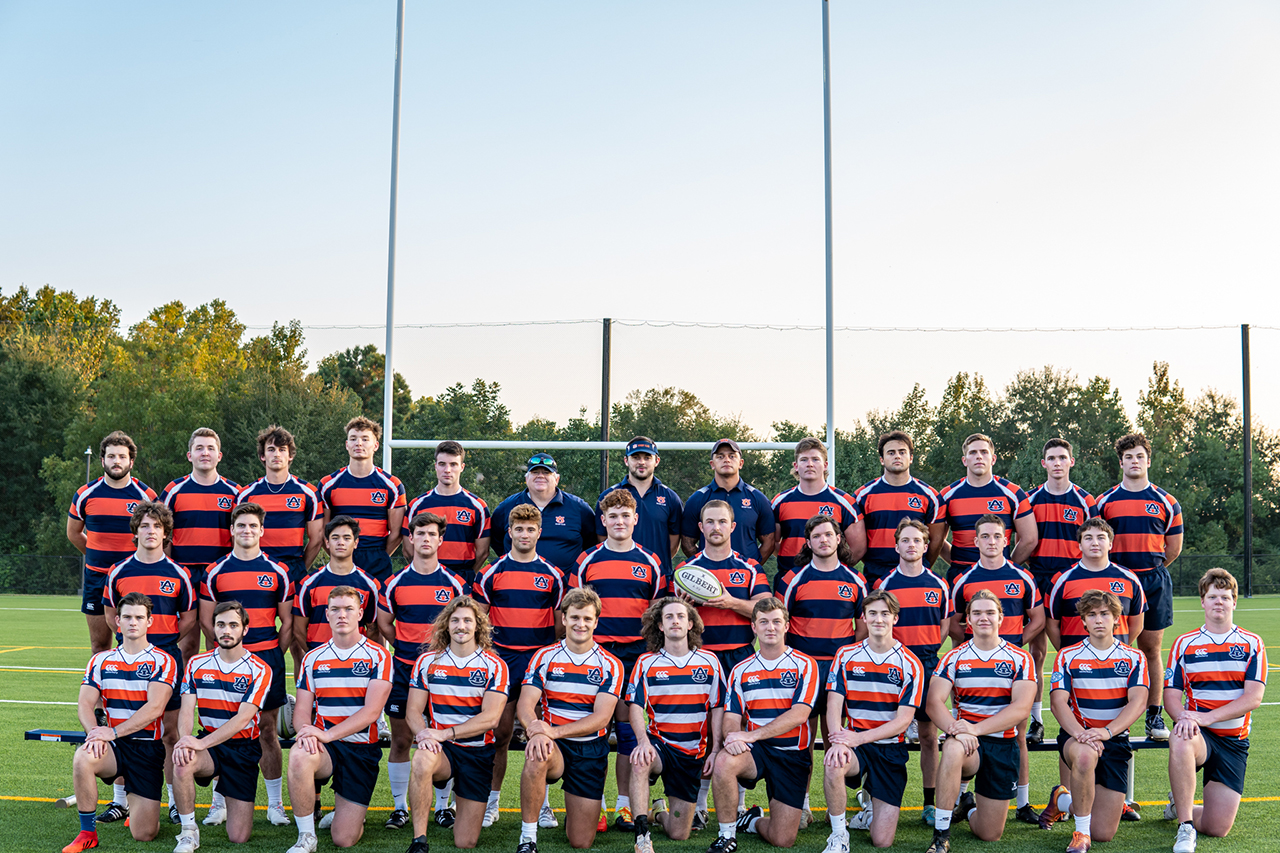 Rugby team photo in their jerseys