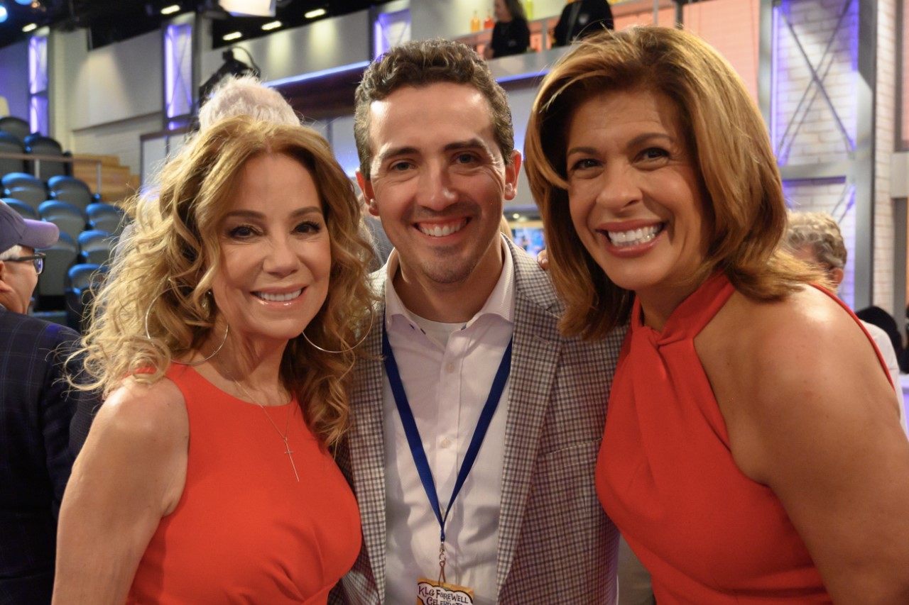 Miller with Hoda Kotb and Kathy Lee Gifford