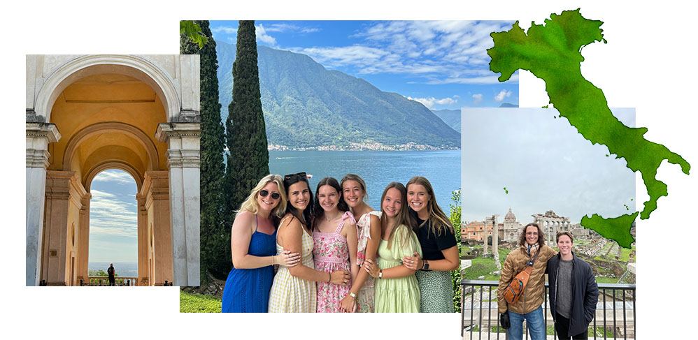 photo collage of Italy study abroad program