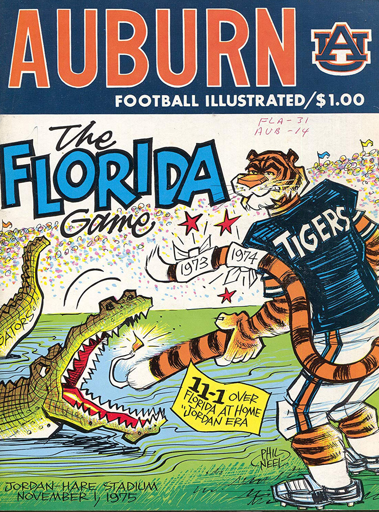 Auburn vs. Florida football program cover